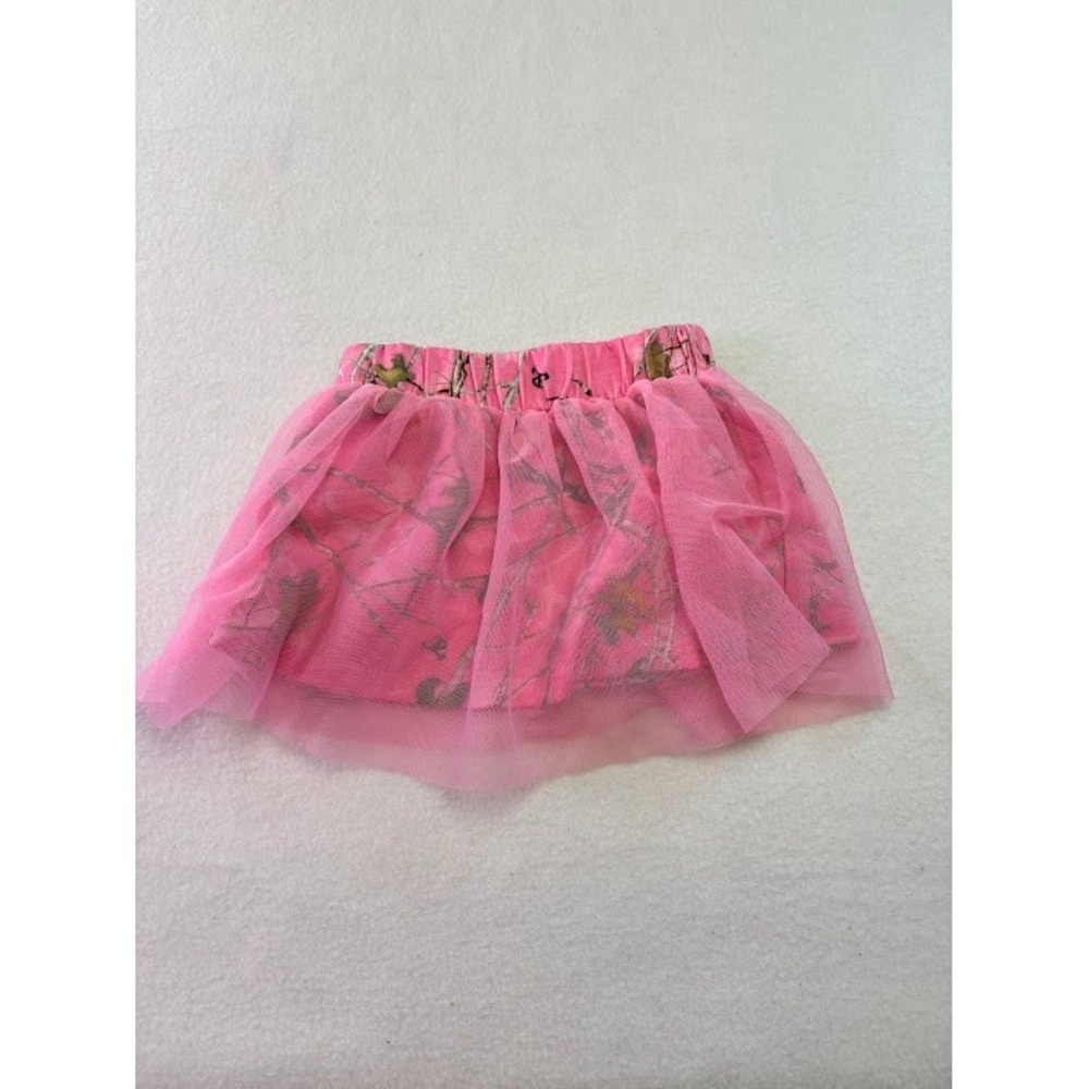 Bass Pro Shops Camo Tutu Skirt Toddler 12M Pink Tulle Overlay Camouflage